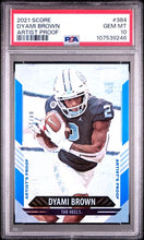 Load image into Gallery viewer, Dyami Brown - 2021 Score - Artist's Proof - Rookie Card #384 - Graded PSA 10