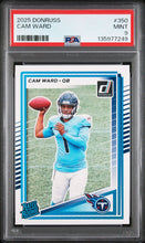 Load image into Gallery viewer, Cam Ward - 2025 Donruss Rated Rookie Card #350 - Graded PSA 9