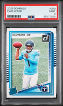 Load image into Gallery viewer, Cam Ward - 2025 Donruss Rated Rookie Card #350 - Graded PSA 9