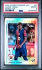 Load image into Gallery viewer, 2024-25 Topps Chrome UCC Lamine Yamal Future Stars Refractor #27 PSA 8