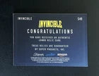 Load image into Gallery viewer, Invincible Jumbo Relic Keepsake Edition Card #549 - Gold Wave - 26/33