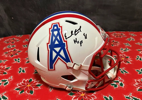 Earl Campbell Signed Full Size Houston Oilers Helmet -Riddell - Beckett COA