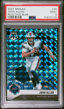 Load image into Gallery viewer, Josh Allen - 2021 Mosaic - Reactive Blue - Card #26 - Graded PSA 9